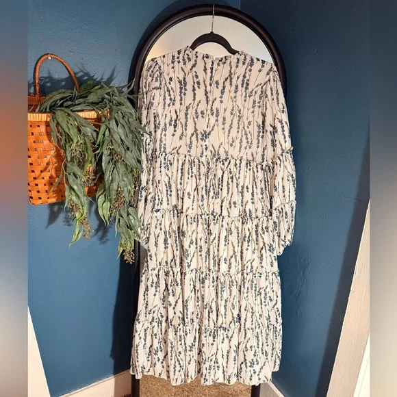 Dainty Jewells Blue and White Long Sleeve Dress - Picture 4 of 6